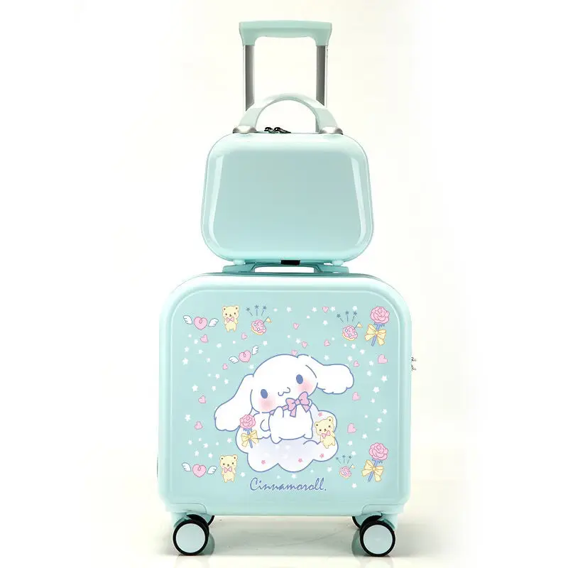 Sanrioed bagaglio valigia Cartoon Cinnamoroll Kids Password Box Trolley Case bagagli ragazze custodia da viaggio portatile Mother-Child Box