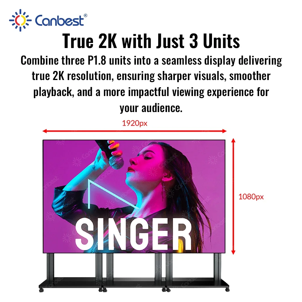 Foldable Motorized Elevation COB GOB Portable Rental LED Display Screen P1.2 P1.5 P1.8 Seamless Indoor Digital Poster for Exhibi - view 3