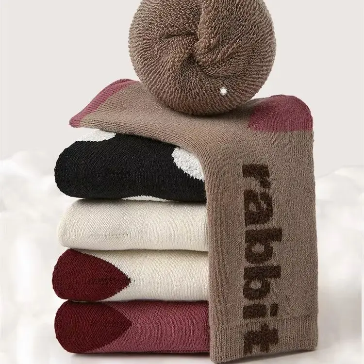 5 Paar Winters ocken Baby Mädchen warme Plüschs ocken verdicken Baumwoll socken Kinder 1-12t Kinder kalten Schnee Tage Komfort Stiefel Socke