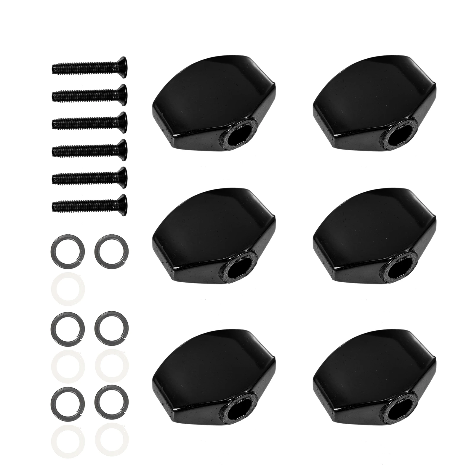 

6 set Tuner Handles Guitar Tuning Caps Folk Acoustic Replacement Metal Classical Parts Durable Reliable Tuning for Guitarists