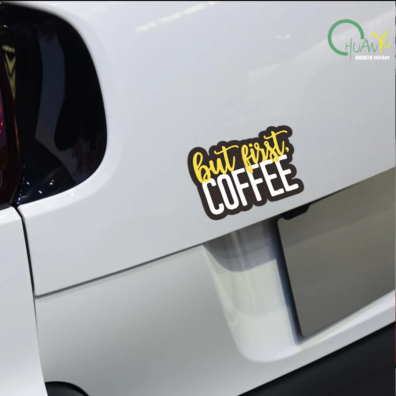 COFFEE Car Sticker Coffee Provides Energy English Personalized Creative Logo Decoration Waterproof Body Decal
