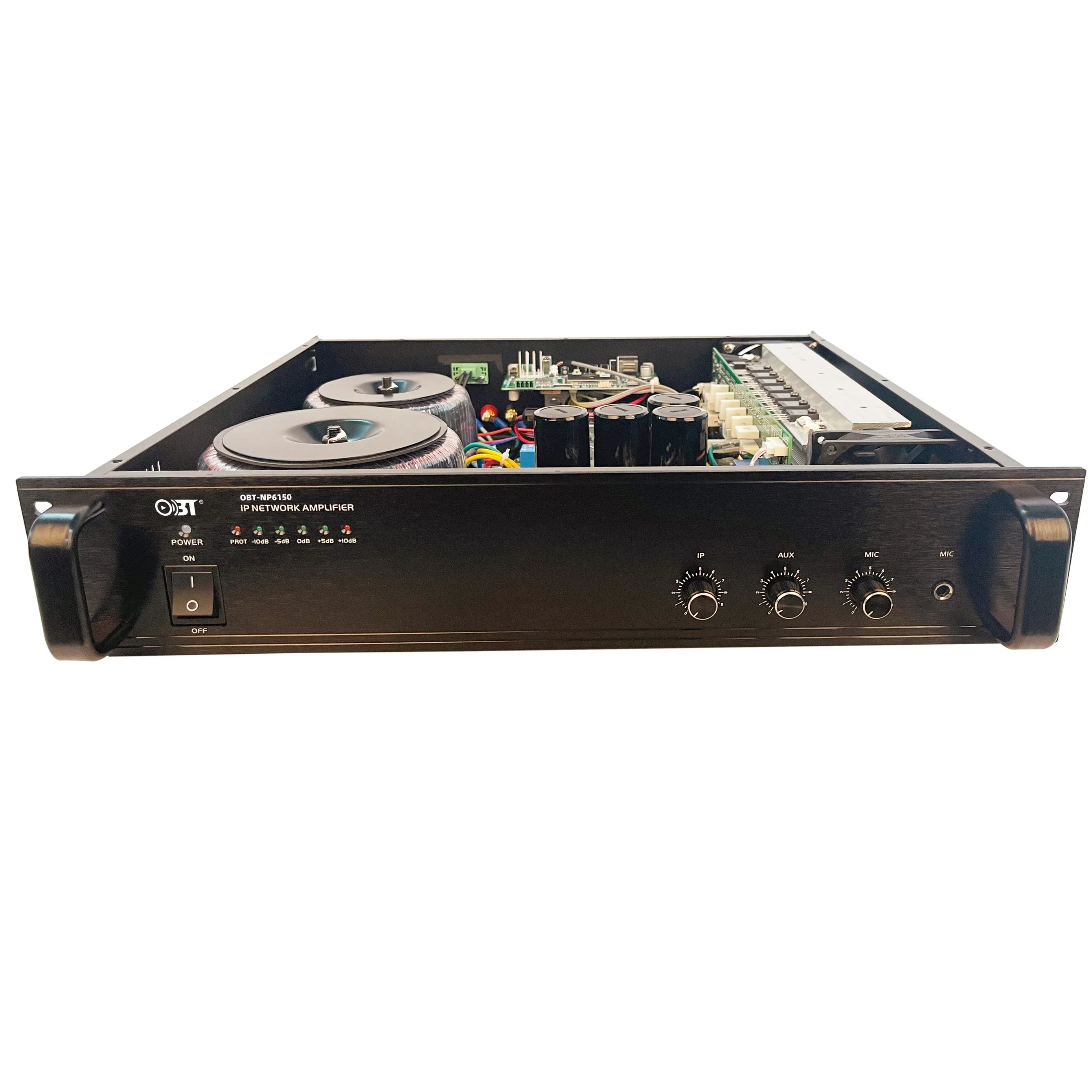 

NEW Audio 4 Channel Power Public Address Amplifier and Speakers Power Mixer Pa Amplifier