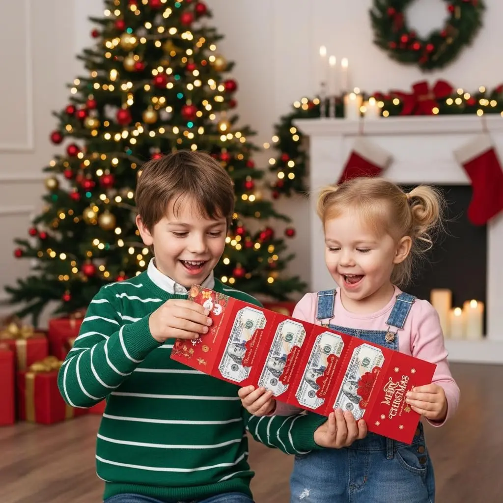 مجموعة مظروف نقدية احتفالية لعيد الميلاد، حامل أموال مزخرف لهدية العطلات للعائلة والأصدقاء #3