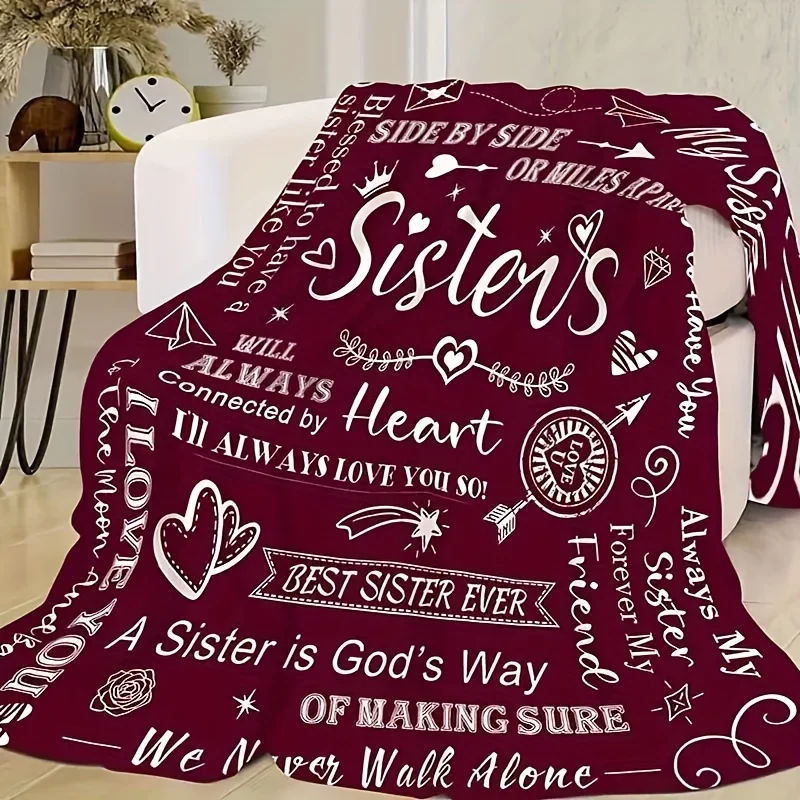 1pc Soft Cozy Purple Flannel Blanket Luxurious Sister Gift, Birthday Present Christmas Gift Idea Companion for Chilly Nights