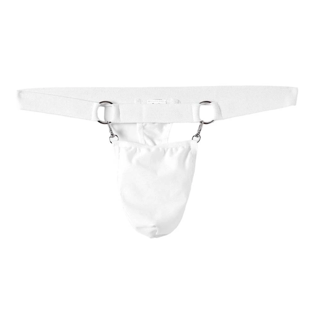 

Men's Underwear Sissy Bulge Pouch Double Ring Buckle Briefs Soft Very Hot Lingerie G-String Underpants Low Waist Thongs Fashion