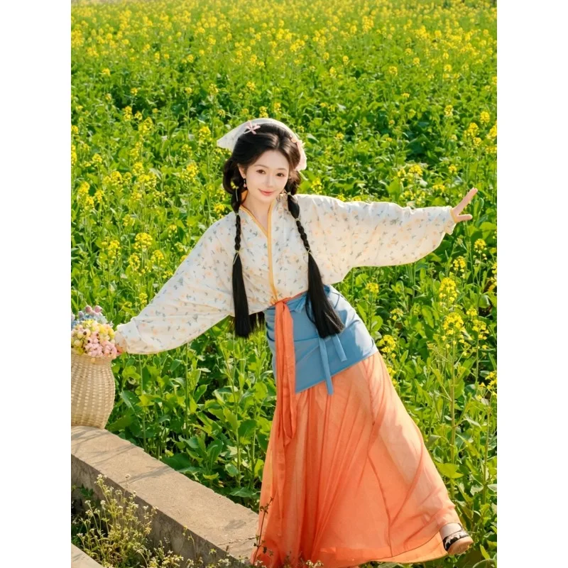 wei-jin-style-hanfu-farm-women-cross-collar-apron-pastoral-daily-ancient-costume-wuyuan-travel-outfit