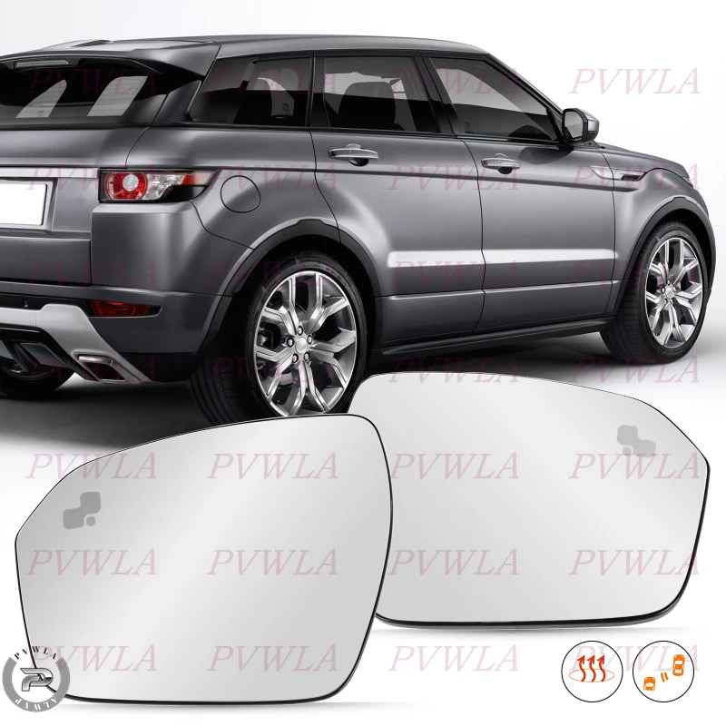 

Heated Blind Spot Side Mirror For Land Rover Evoque 2012 2013 2014 2015 Rearview Mirror Glass LR025217 LR025218