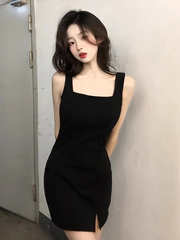 Bla Slim Fit Gola Quadrada Svel Verão Or Dr Sexy Cintura Cinching Strapl Bodycon Saia T-shirt Dr