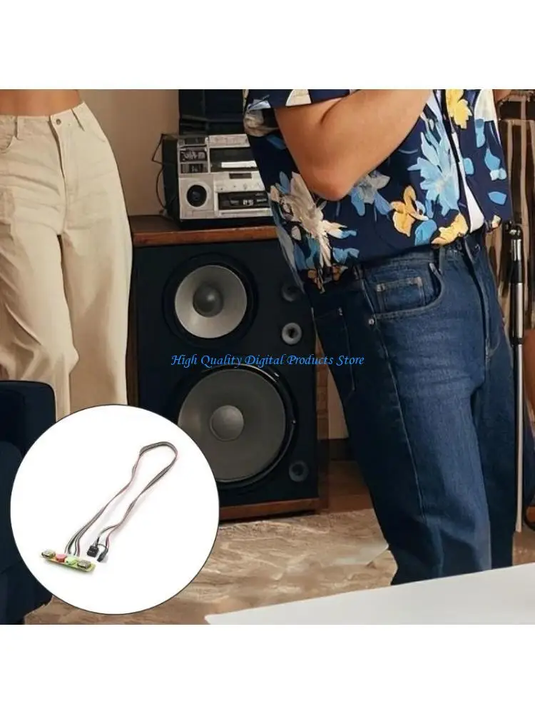 U2JE PCコンピューターケーブルコネクタケースフロントパネルUSB 3.5mmフロントUSB2.0プラグガード