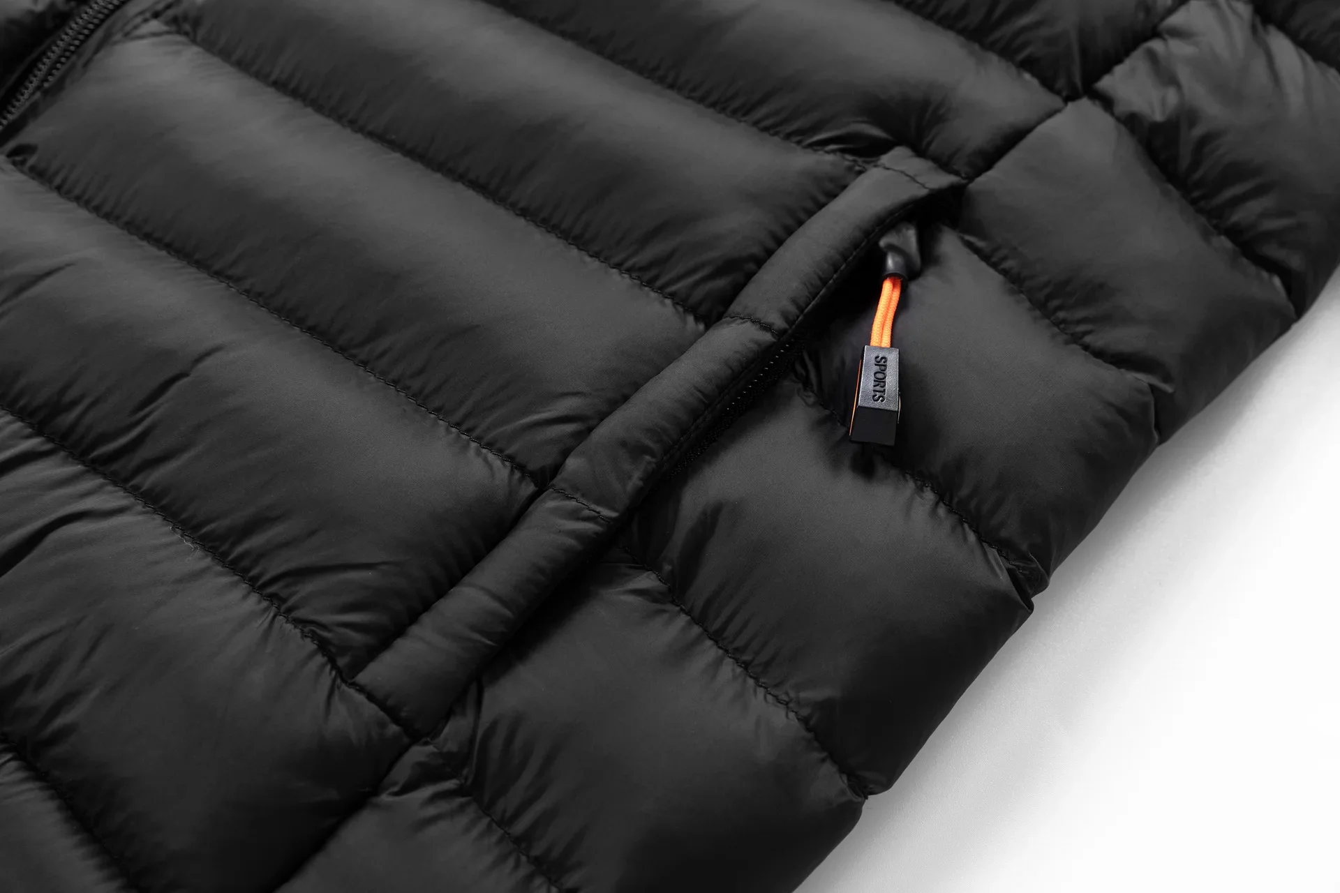 Mens Quilted Warm Parkas White Duck Down Padded Winter Jacket Hooded Mens Puffer Jacket Waterproof Lightweight Outdoor Outwear