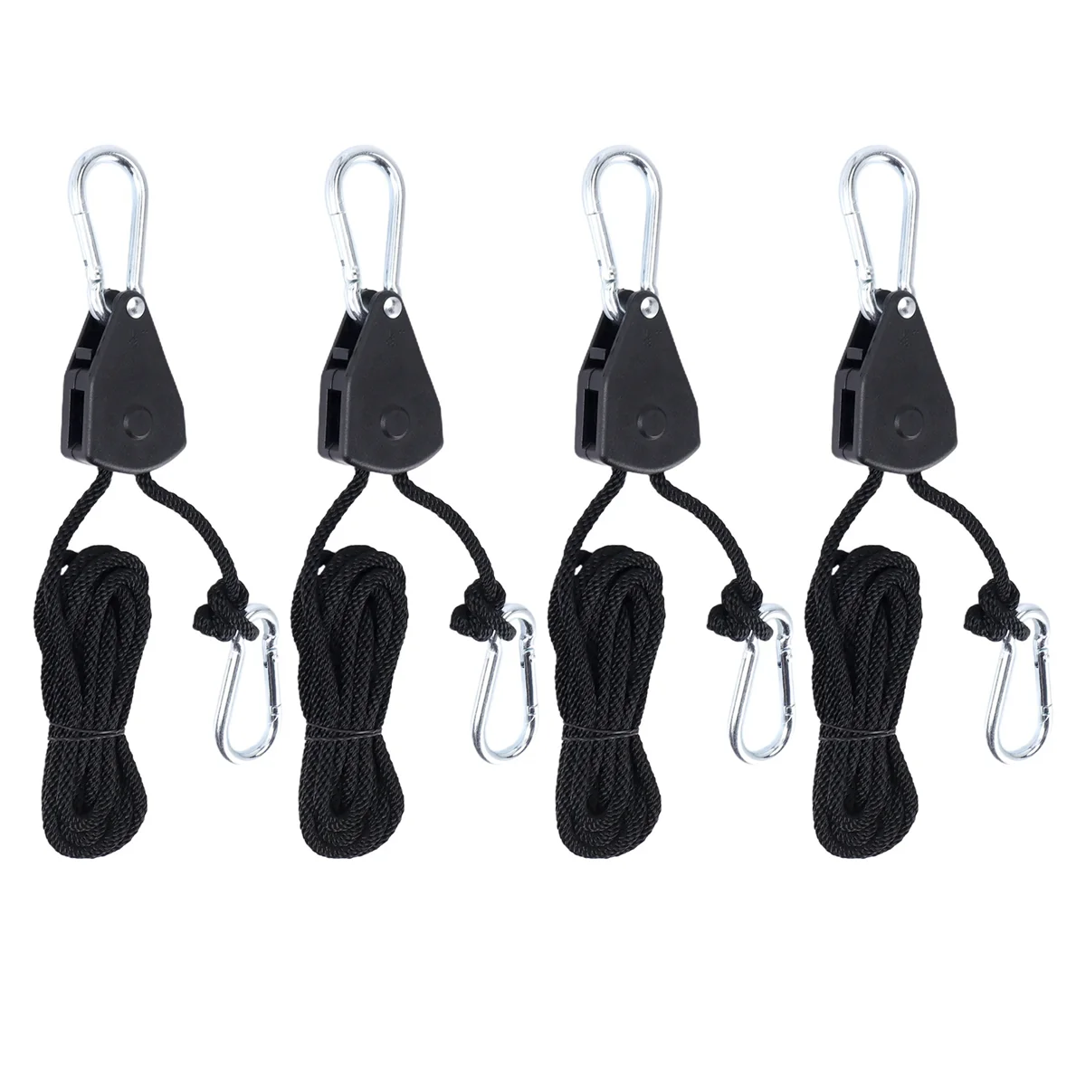 4 Stuks Heavy Duty Verstelbare Kweeklamp Ratchet Touw Hanger Yoyo Voor Kweekverlichting Tuinieren