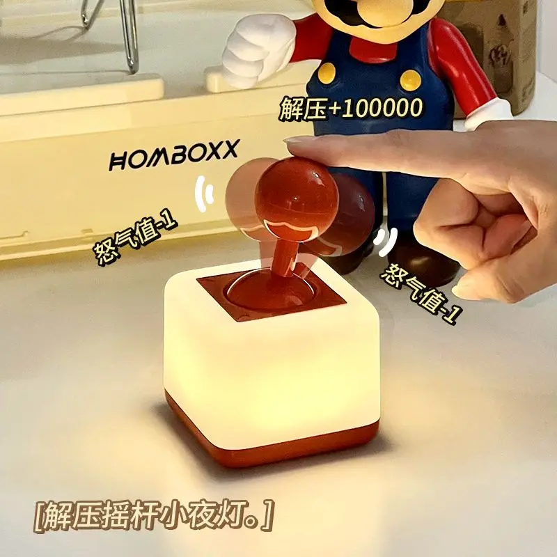 

Забавный джойстик, ночник, прикроватная лампа для дома, спальни, временный сон, компаньон, защита глаз, снятие стресса, атмосферный свет