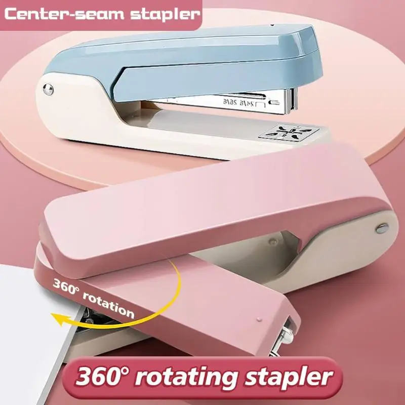 2026 Hot Sale 360 Stapler Rotation Heavy Duty Stapler Compatible Effortless Long Paper Swivel Stapler 24/6 Staples