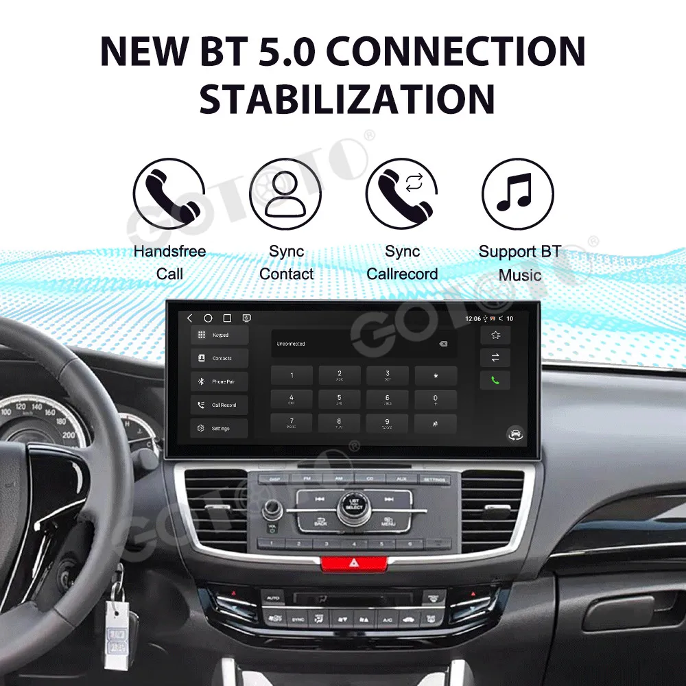 15.8 inch For Honda 9th Generation Accord 2014‑2017 Model Android 15 Core Car Media Player GPS Navigation Multimedia Player