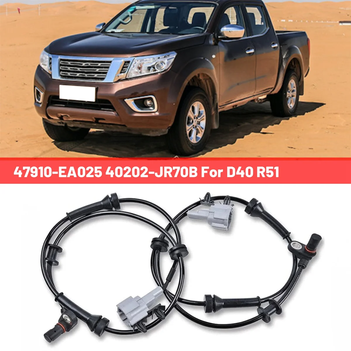 47910-EA025 40202-JR70B Wheel Speed Sensor Front Left Front Right Auto for Navara D40