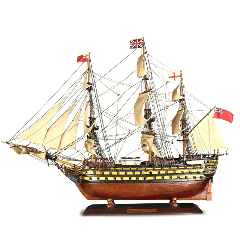 

Xm1pc Wood+ Canvas 1:150 DIY Handmade Assembly Ship 21" Wooden Sailing 3D Victory Ship Boat Model Gift
