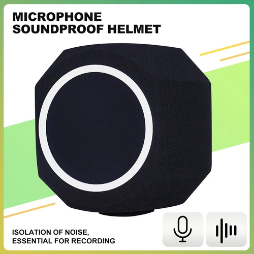 Filtro Pop para parabrisas de micrófono con soporte para micrófono y soporte para teléfono, protector de grabación, bola de aislamiento de micrófono, espuma absorbente de sonido