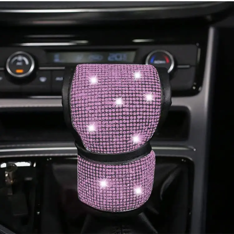 38 cm Bling Auto Zubehör Set Für Frauen Strass Lenkrad Abdeckung Sicherheitsgurt Abdeckungen Getriebe Shift Abdeckung Diamant Tasse Pads – Detail 26