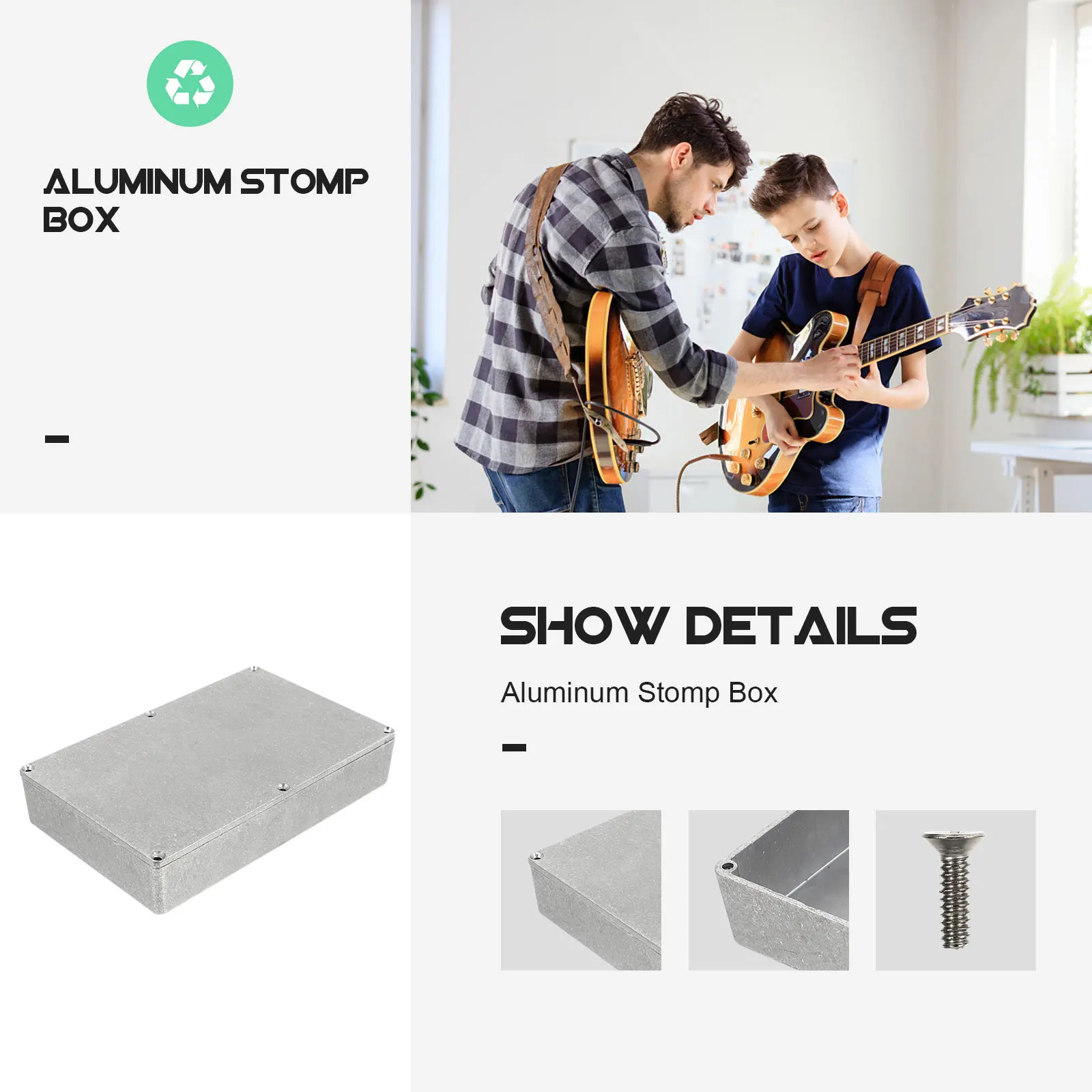 

Effect Aluminum Box Guitar Pedal Case Enclosure Various Replacement Effects Enclosures