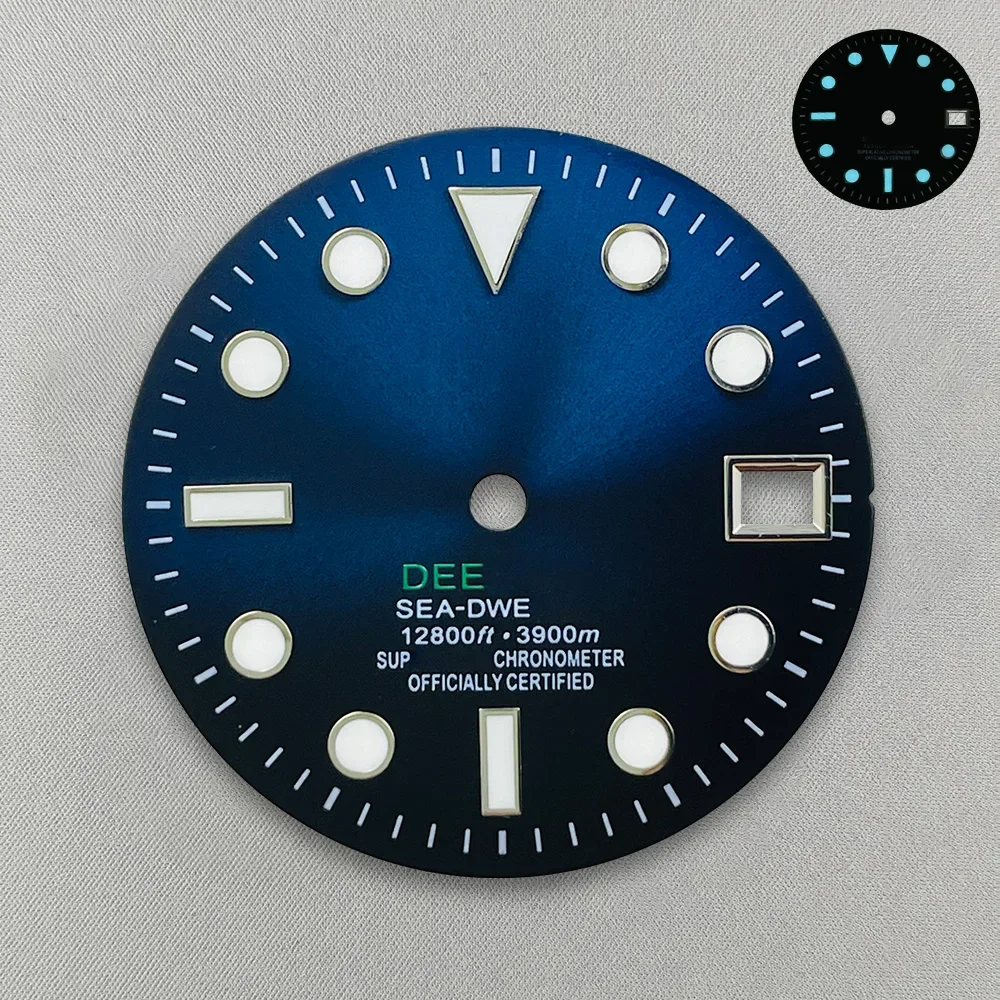 28.5mm NH35 Dial S Logo Deep sea Gradient Diver\'s Dial Suitable For NH35/NH36 Movement Watch Modification Accessories