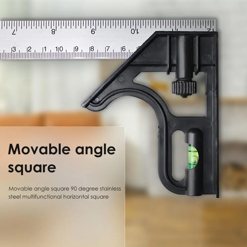 Adjustable Combination Square Right Angle Ruler Measuring Tools Measurement Height Limit Gauge Tools