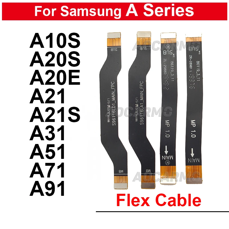 Main Board Connector Motherboard Connection Flex Cable Replacement For Samsung Galaxy A10S A20S A20E A21 A21S A31 A51 A71 A91