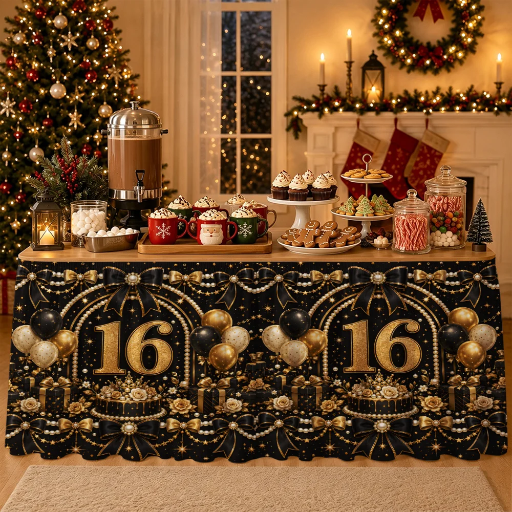 Large-sized number 16 tablecloth, suitable for banquet desserts, paired with the large-sized number 16 center decoration