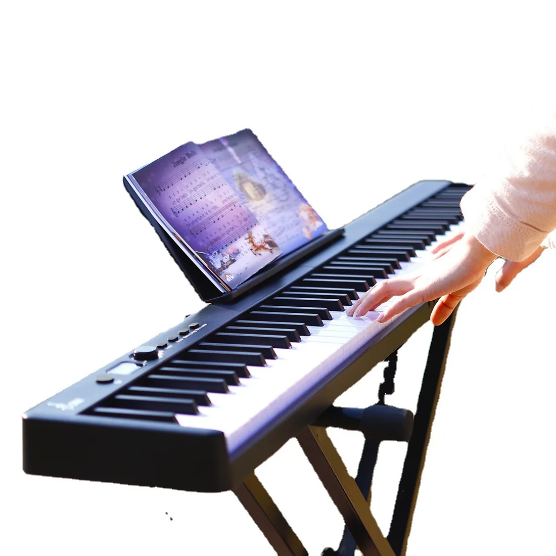 Professional Portable Folding 88 Keys Electronic Organ Keyboard Set with Speakers