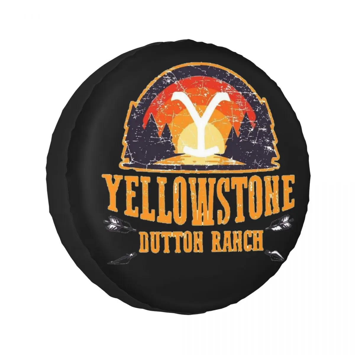 Custom Yellowstone Dutton Ranch Spare Tire Cover for Jeep SUV RV 4WD Trailer 4x4 Wheel Protector Covers 14