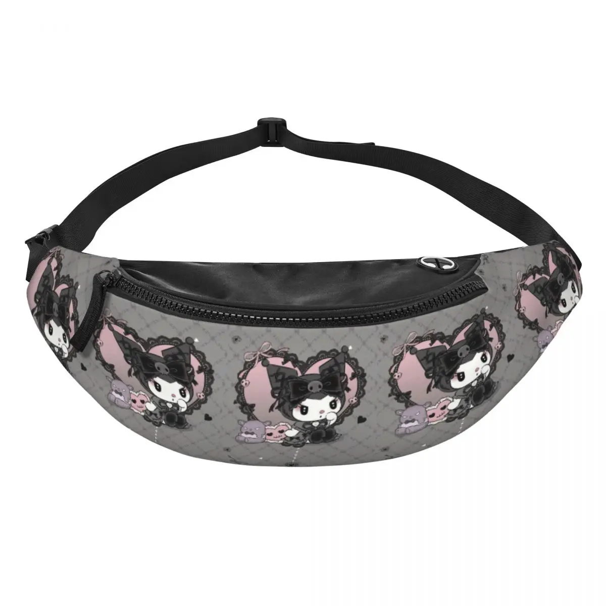 

Custom K-Kuromies Fanny Pack Women Men Anime Crossbody Waist Bag for Running Phone Money Pouch