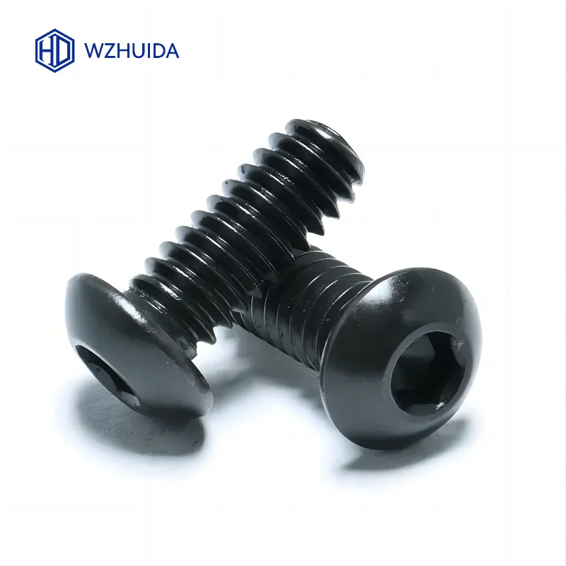 2-50pcs M2 M2.5 M3 M4 M5 M6 M8 M10 Hex Socket Button Head Cap Screws Black 8.8 Grade Alloy Steel ISO7380