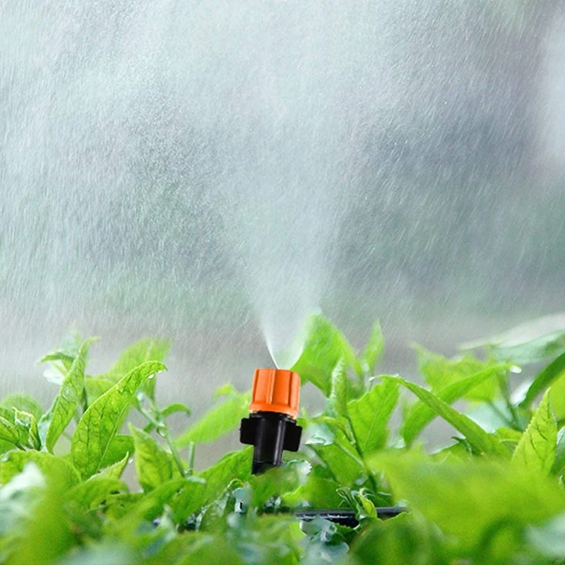 60 Pcs Micro-Spray Adjustable Flow Irrigation Drippers, Garden Adjustable Sprinkler Drip Irrigation Misting Drip Kit