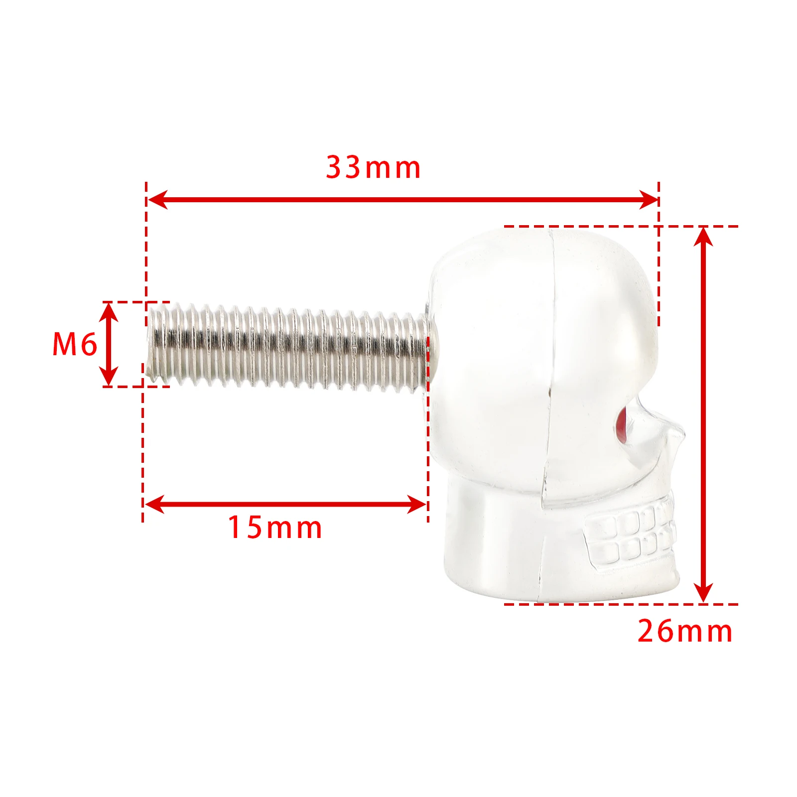 Topteng M6 البلاستيك مخصص جمجمة رأس إطار لوحة ترخيص مسامير البراغي الأجهزة الفضة X2 #2