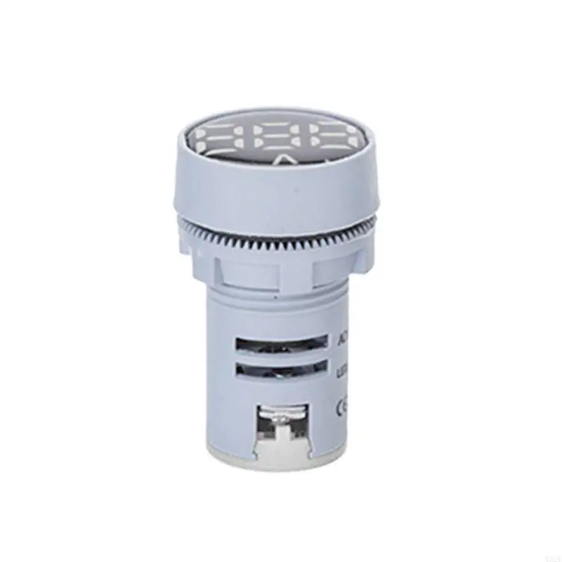 Chỉ báo đồng hồ đo điện áp tròn 652F 24-500V 22mm Bảng điều khiển kỹ thuật số Vôn kế công cụ