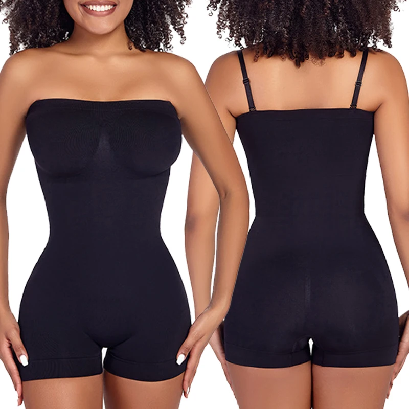 BurVogue Strapless Shapewear Bodysuit Butt Lifter Body Shaper for  Women Under Dress Tummy Control full Body Shapewear