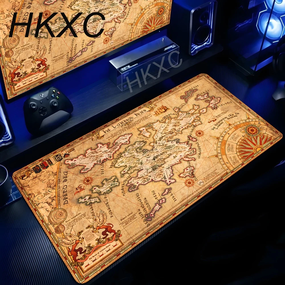 L_lords of the R_rings Map XXL Mouse Pad Computer Desk Mat Gamer Keyboard Mats All Size Edge lock Cabinet Large Size Carpet