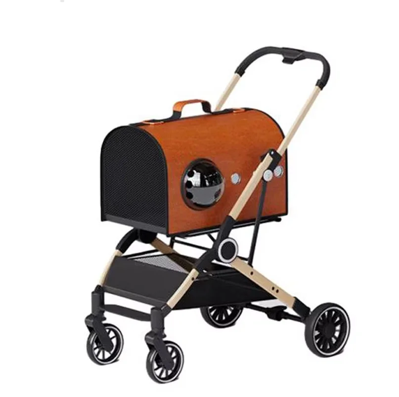 Comfortable Detachable One-hand Folding 4-Wheel Small Windproof Large Capacity New Designer Show Capsule Cat Trolley Dog