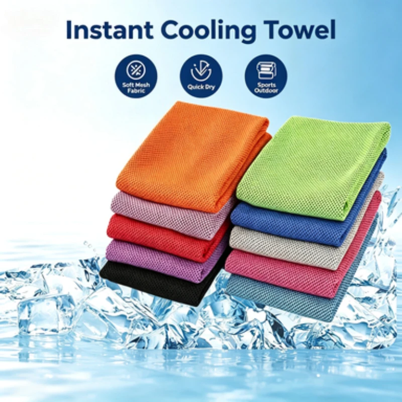 1pcs Summer Cool Quick Drying Towel Portable 30 * 80cm Cooling Towel Absorbent Outdoor Fitness Cycling Exercise Towel