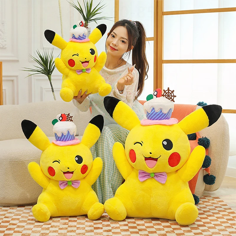 

New Pokémon 60cm Plush Toy Pikachu Stuffed Animal Doll Kids Birthday Christmas Gift for Children Plushie Toy Room Decoration