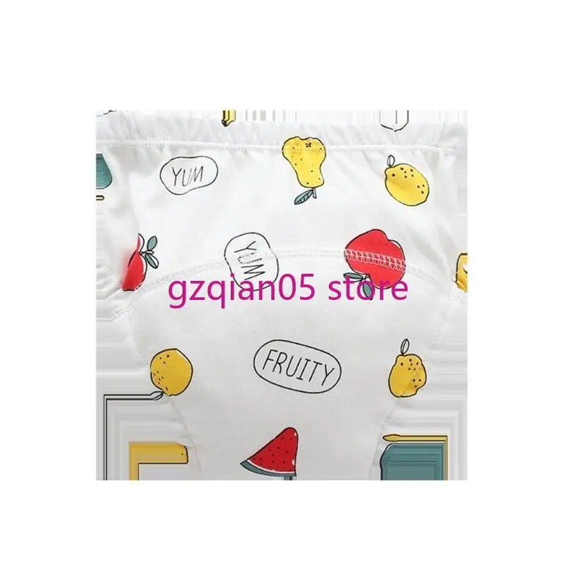 N7ME 5 قطعة شخصية كرتونية رائعة سروال تدريب للأطفال مجموعة حفاضات قماش ناعمة قابلة لإعادة الاستخدام لسهولة التدريب على استخدام