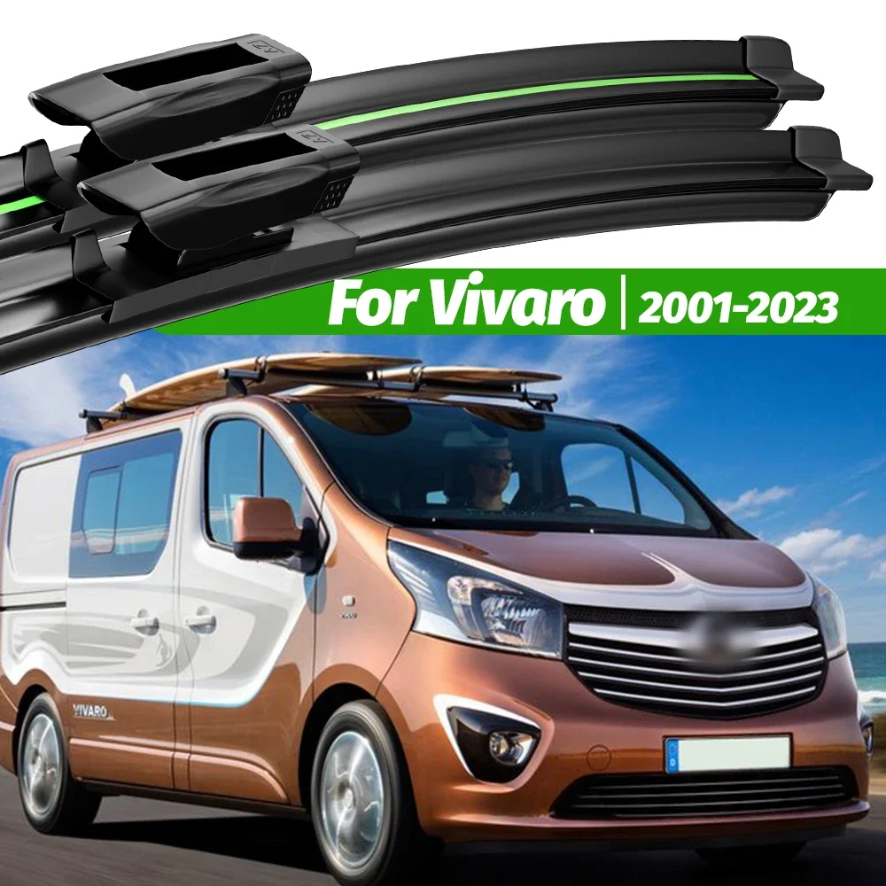 

For Opel Vivaro A B C 2001-2023 2pcs Front Windshield Wiper Blades 2002 2009 2014 2015 2017 2019 Windscreen Window Accessories