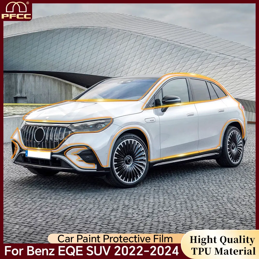 

For Mercedes-Benz EQE 2022-2024 8.5Mil Pre-cut Car Paint Protection Film Auto Body Anti-Scratch Clear Bra Resistant PPF Sticker