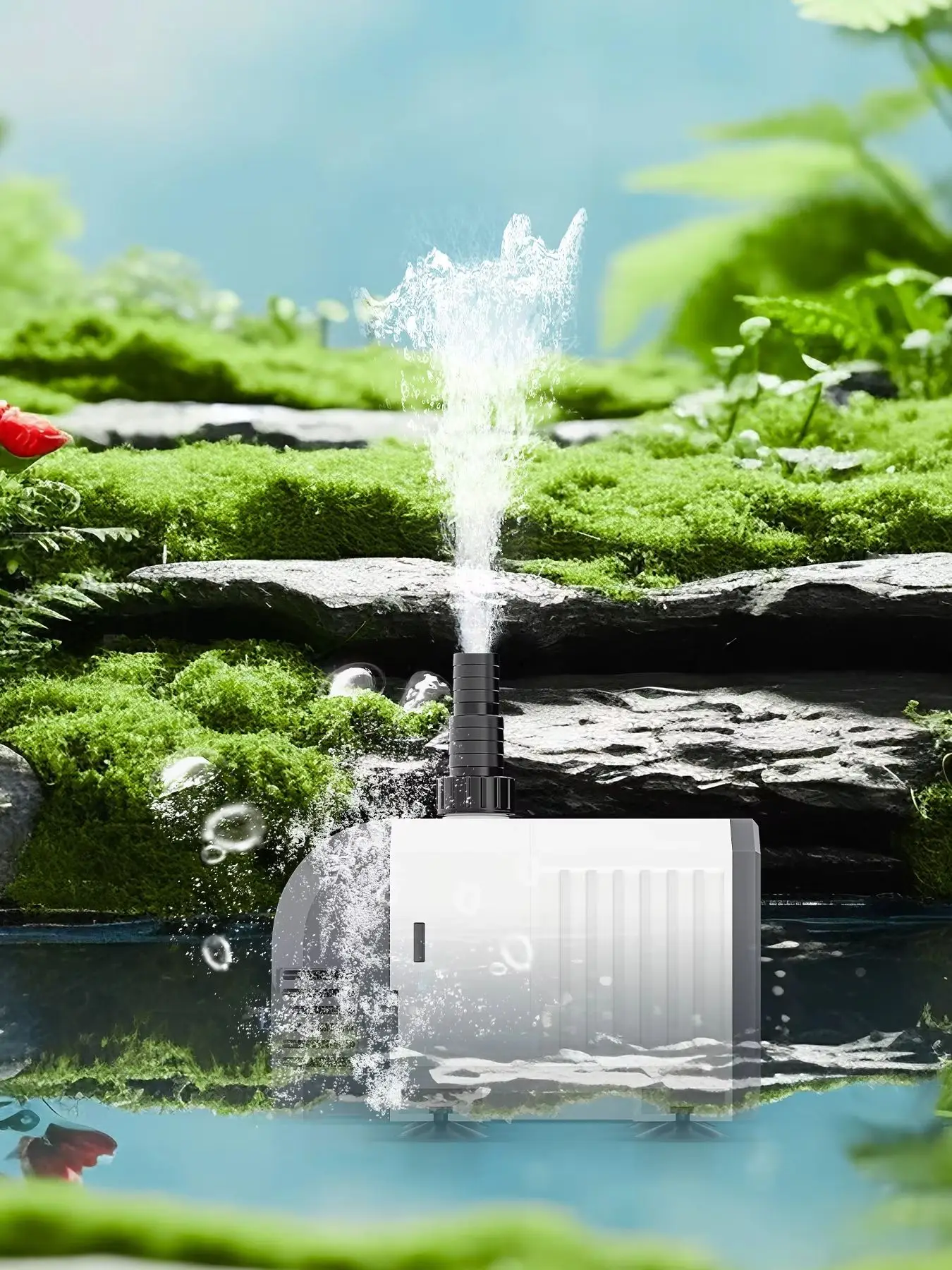 Forever Speed Aquarium Pumpe Teichpumpe 2000L/h Tauchpumpen Wasserpumpe für Gärten, Aquarium, Teich, Brunnen 35W