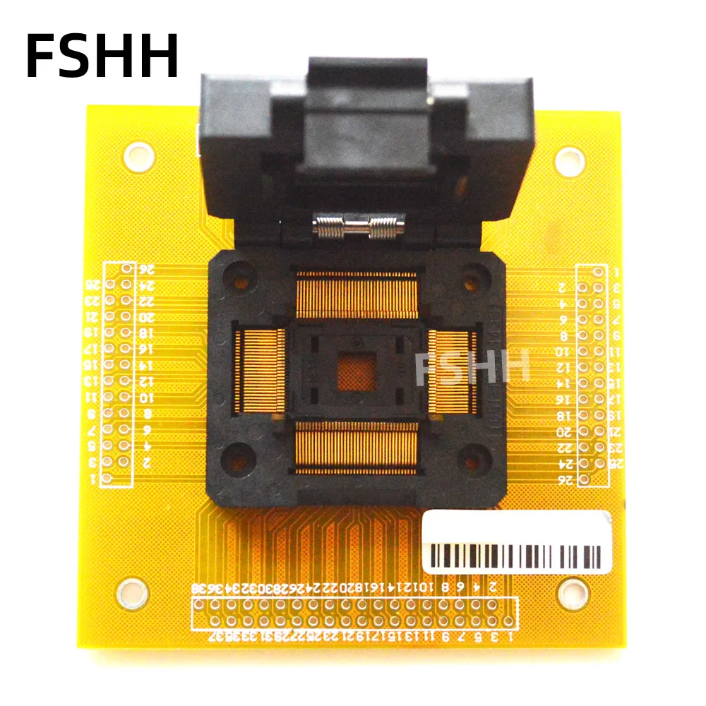 IC51-1284-1433-10 FPQ-128-0.5-03 test socket LQFP128 PQFP128 TQFP128 QFP128 adapter Pitch 0.5mm