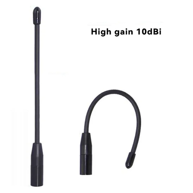 Antena Soft ABZW 5X SMA Male Nirkabel untuk Transmisi Data, High Gain 10Dbi Wifi Halow Whip Antenna dengan Kabel Adaptor A
