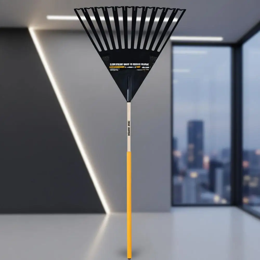 

24-дюймовый грабельный совок Poly Lea с ручкой из твердой древесины (48 дюймов) и мягкой рукояткой