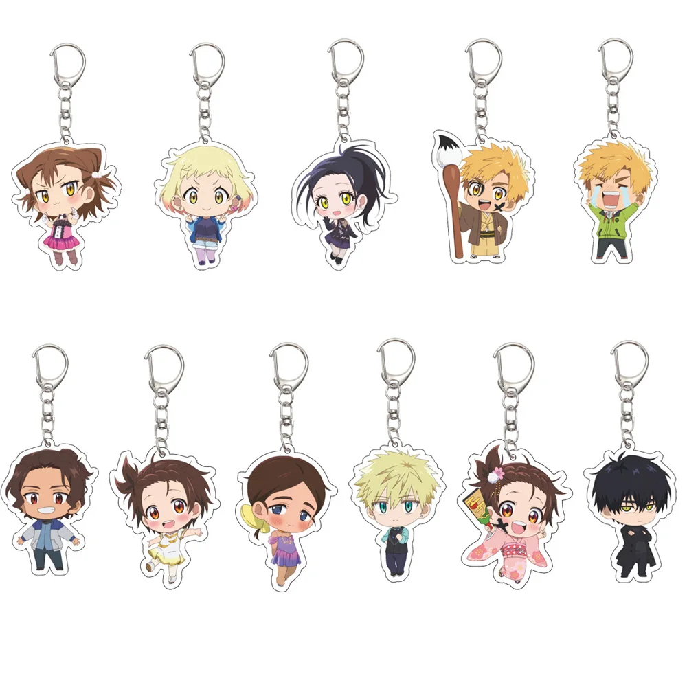 الهدايا/55 مللي متر أنيمي ميدالية المفاتيح يوتسوكا إينوري/أكوريجي تسوكاسا/كاميساكي هيكارو/يووداكا يونيو مفتاح سلسلة هدايا عيد الميلاد #1