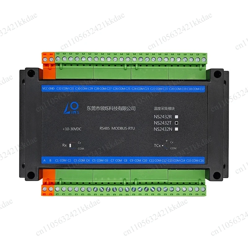 2/4/8/16/32-channel Temperature Transmitter, Isolated Digital Display, Rail-type K-type Thermocouple to RS485/Ethernet TCP