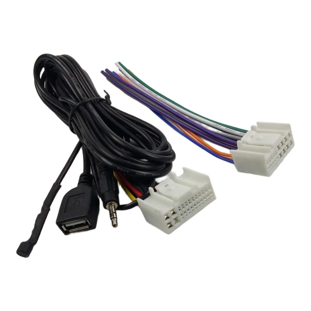 24Pin Microphone Wiring Harness for For KIA K4 Radios Supporting USB Audio Input and Built-in Mic Functionality