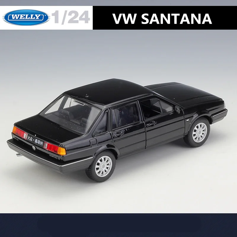 WELLY 1:24 Volkswagen Santana Alloy Car Model Diecasts Metal Classic Car Vehicles Model Simulation Collection Childrens Toy Gift